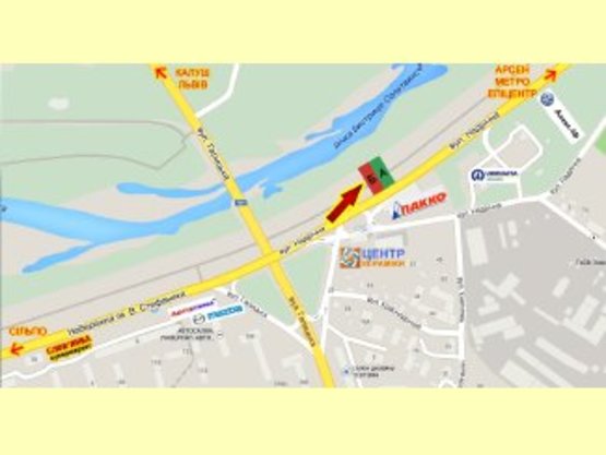 Схема рекламной плоскости по адресу Надрічна-Галицька