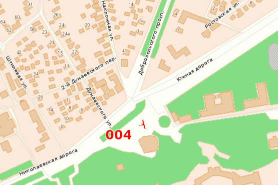 Схема рекламной плоскости по адресу Днепропетровская дор.- пр-т Добровольского