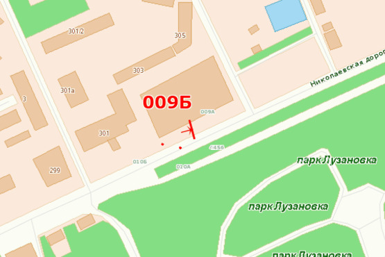 Схема рекламної площини за адресою Николаевская дор. (Лузановка)