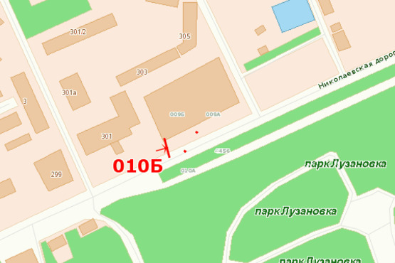 Схема рекламної площини за адресою Николаевская дор. (конечная 1-го трамвая)