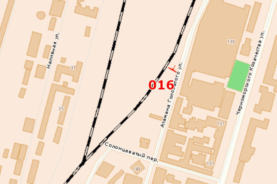 Схема рекламної площини за адресою ул. Атамана Головатого, 98 ("Тотус")