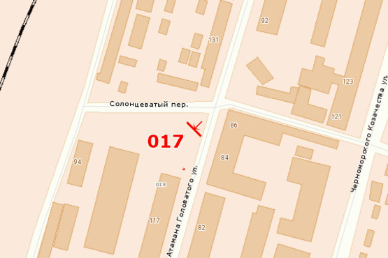 Схема рекламної площини за адресою ул. Атамана Головатого (АЗС "Свит") - 1 (МРЭО)