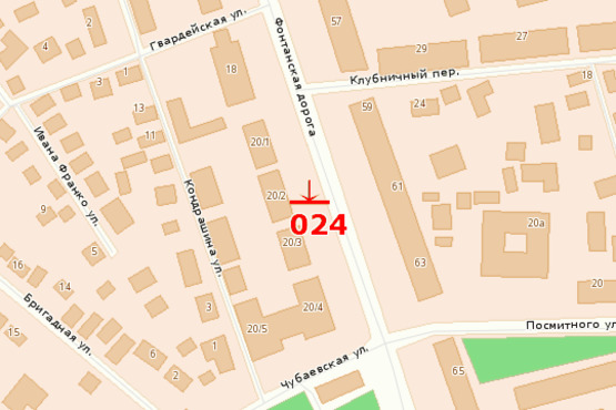 Схема рекламной плоскости по адресу 6,5 ст. Фонтанской дор. - кафе "Апшерон"