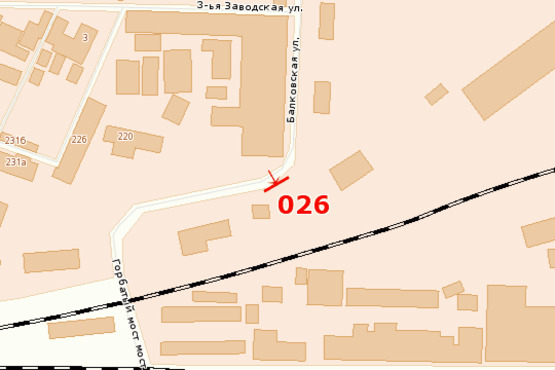 Схема рекламної площини за адресою ул. Балковская (Горбатый мост)