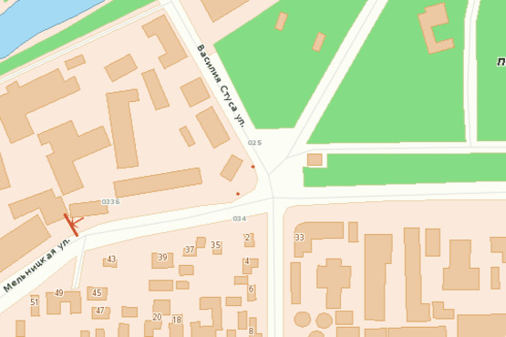 Схема рекламної площини за адресою Ивановский мост