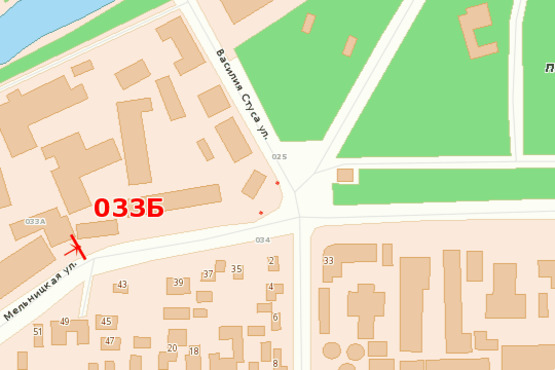 Схема рекламної площини за адресою Ивановский мост