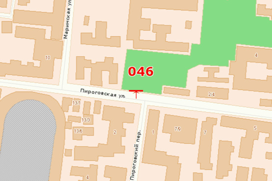 Схема рекламної площини за адресою пр-т Шевченко - Пироговская