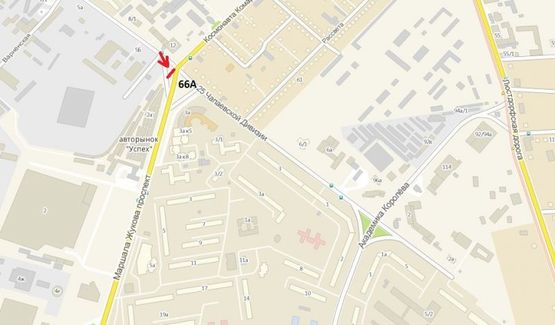 Схема рекламной плоскости по адресу просп. Маршала Жукова - ул. 25-й Чапаевской дивизии (на треугольнике)