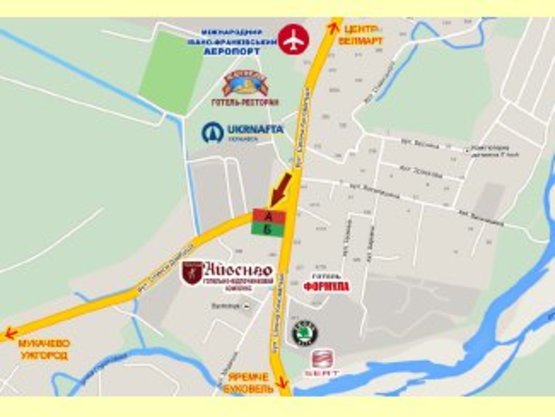 Схема рекламной плоскости по адресу Коновальця   ( гот. "Айвенго" )