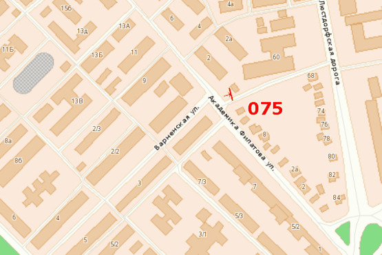 Схема рекламной плоскости по адресу ул. Варненская - ул. Филатова