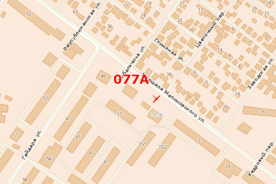 Схема рекламной плоскости по адресу ул. Малиновского (Рорус)