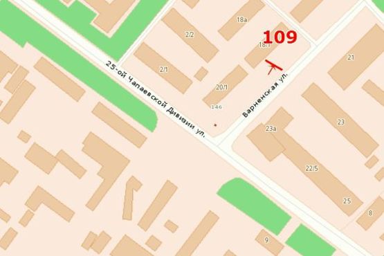 Схема рекламной плоскости по адресу ул. Варненская, 18