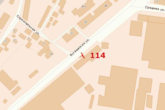 Схема рекламної площини за адресою ул. Бугаевская, 21/23 (супермаркет "Идеал")