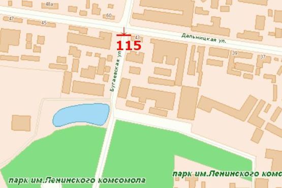 Схема рекламної площини за адресою ул. Бугаевская - ул. Дальницкая