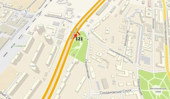 Схема рекламної площини за адресою ул. Балковская, 73