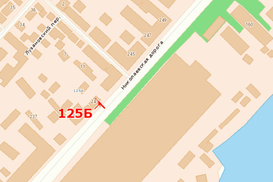 Схема рекламной плоскости по адресу Николаевская дор., 241 (высокий)