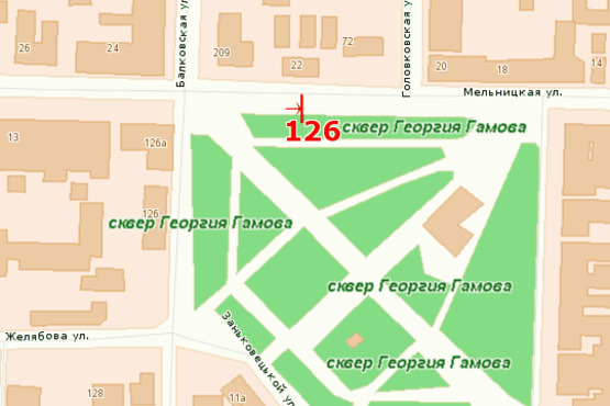 Схема рекламной плоскости по адресу ул. Мельницкая, напротив дома № 22