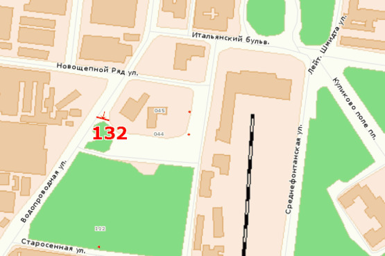 Схема рекламної площини за адресою ул. Водопроводная (депо)