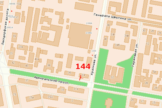 Схема рекламної площини за адресою пр-т Адмиральский, 34