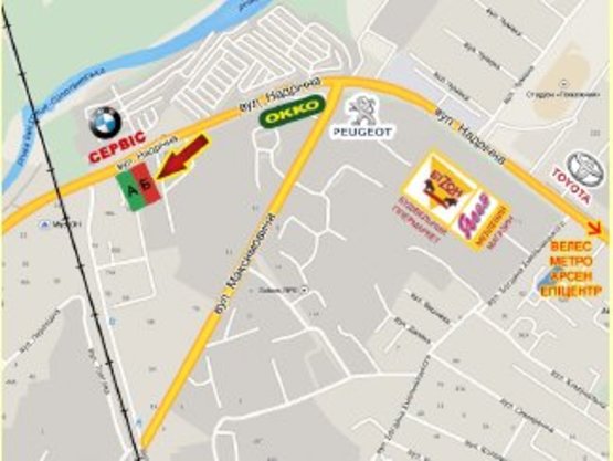 Схема рекламной плоскости по адресу Надрічна   КП "Житло"