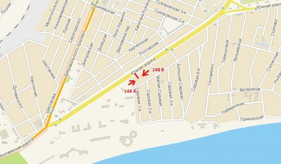 Схема рекламної площини за адресою Южная дорога, 11 (напротив)