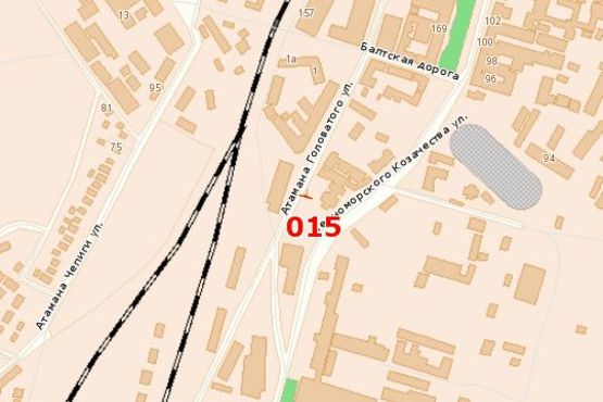 Схема рекламной плоскости по адресу ул. Атамана Головатого, 102