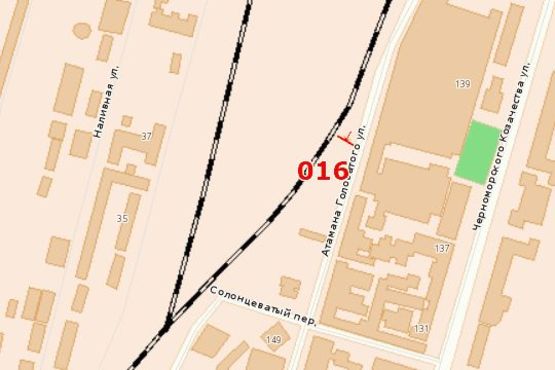 Схема рекламной плоскости по адресу ул. Атамана Головатого, 98 ("Тотус")