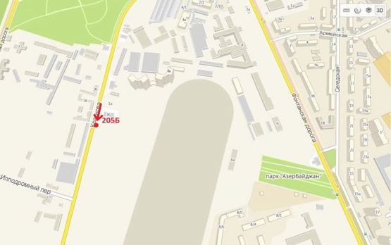 Схема рекламної площини за адресою ул. Краснова, 3Б (возле АЗС)