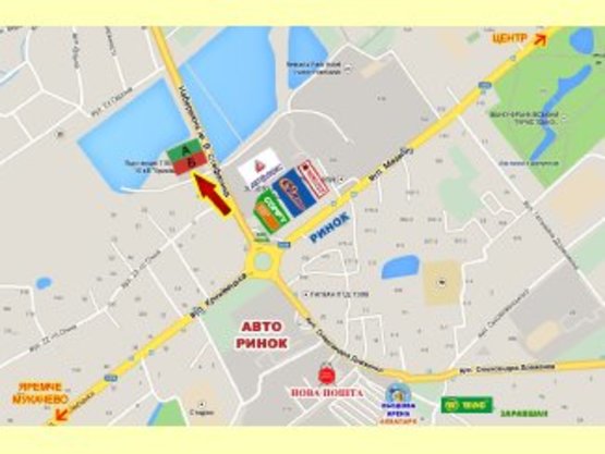 Схема рекламної площини за адресою Набережна (Крихiвецьке озеро)  СМ "Сільпо"