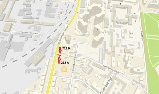 Схема рекламної площини за адресою Среднефонтанская, 31