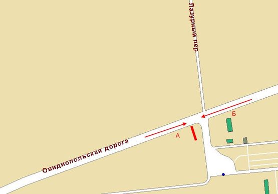 Схема рекламної площини за адресою Овідіопольска дорога (в місто)