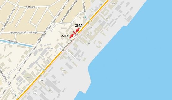 Схема рекламної площини за адресою Николаевская дорога, 221