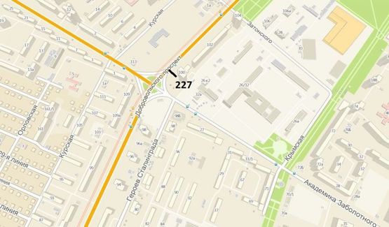 Схема рекламної площини за адресою просп. Добровольского, 100