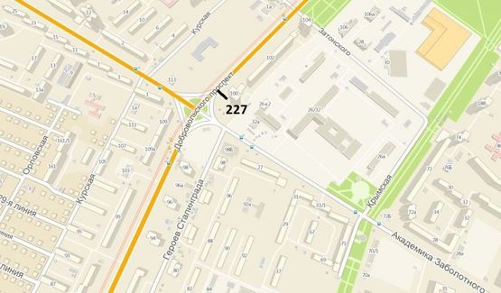 Схема рекламної площини за адресою просп. Добровольского, 100