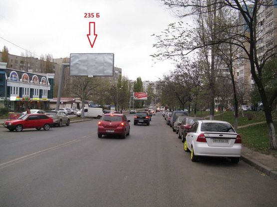 Схема рекламної площини за адресою ул. Академика Вильямса 68-Г