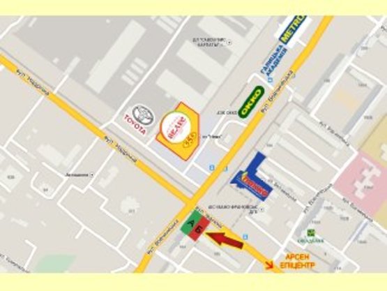 Схема рекламной плоскости по адресу Івасюка-Вовчинецька перехрестя