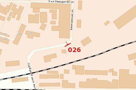 Схема рекламної площини за адресою ул. Балковская (Горбатый мост)