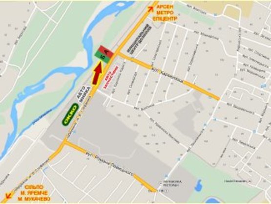 Схема рекламної площини за адресою Набережна-Кармелюка