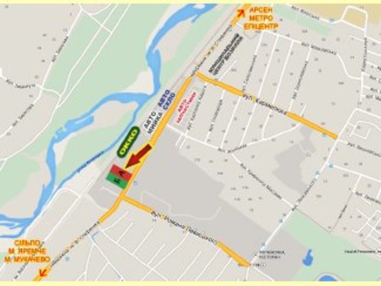 Схема рекламной плоскости по адресу Набережна-Левицького