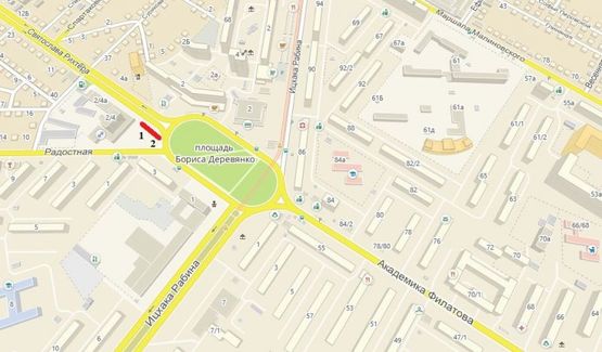 Схема рекламной плоскости по адресу пл. Независимости - ул. Щорса (левый)