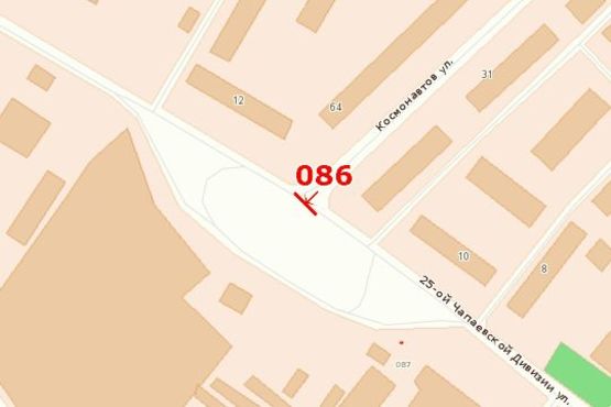 Схема рекламной плоскости по адресу ул.Космонавтов - ул. 25 Чапаевской Дивизии, 9Б (правая сторона левой конструкции)