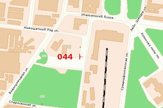 Схема рекламної площини за адресою Сквер 9-го Января (левый)