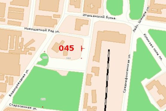 Схема рекламної площини за адресою Сквер 9-го Января (правый)