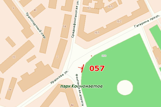 Схема рекламной плоскости по адресу пл. Среднефонтанская