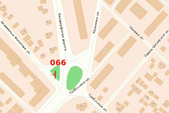 Схема рекламної площини за адресою пл. Толбухина (на "Сельпо")