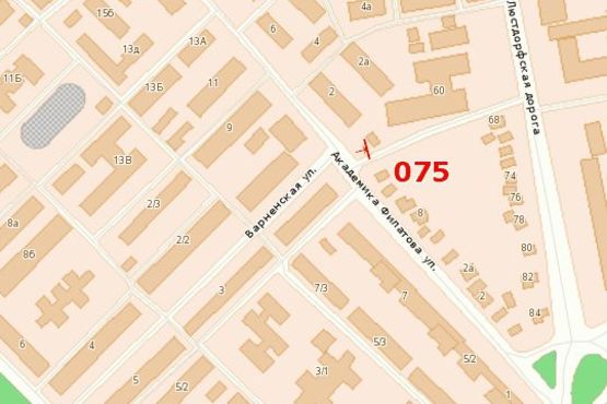 Схема рекламної площини за адресою ул. Филатова, 2/1