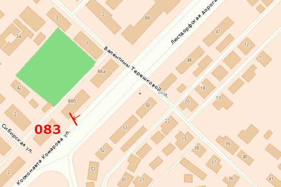 Схема рекламної площини за адресою 3-я ст. Люстдорфской дор. (остановка)