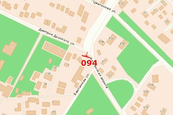 Схема рекламної площини за адресою Фонтанская дорога - ул. Баштанная, 2