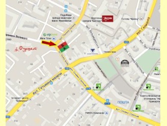 Схема рекламной плоскости по адресу Пилипа Орлика       центр