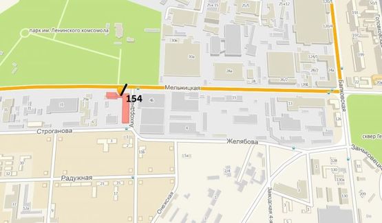 Схема рекламної площини за адресою ул. Мельницкая, 29